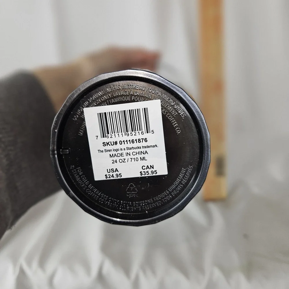 Starbucks Iridescent Black Pearl‎ Marbled Venti 24oz Tumbler Dome Cold Cup
